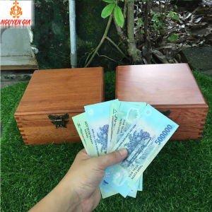 Hộp gỗ đựng tiền tiết kiệm 2 ngăn có khóa (Size Lớn) giá rẻ có khóa an toàn bí mật giúp tiền luôn mới tạo lập thói quen tiết kiệm và quản lý tài chính money box