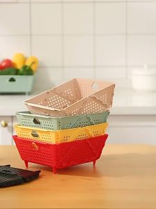 快速沥水折叠收纳篮 | Quick Drain Folding Storage Basket