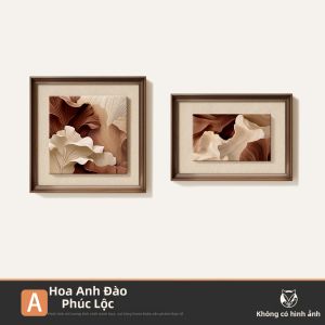 HAOJIUBUJIAN | Tranh Trang Trí Đầu Giường Nghệ Thuật Retro Lá Bạc Hà 3D