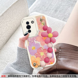 Huawei Nova14 Phone Case Womens Style Curved Screen Protection Floral Design Korean Style Anti-Fall High-End Feeling Bracelet