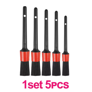 5Pcs Car Cleaning Brush Kit Auto Detail Brushes Dust Brushes For Car Interior Detailing Brush Set Wheel Rims Clean Brush Tools
