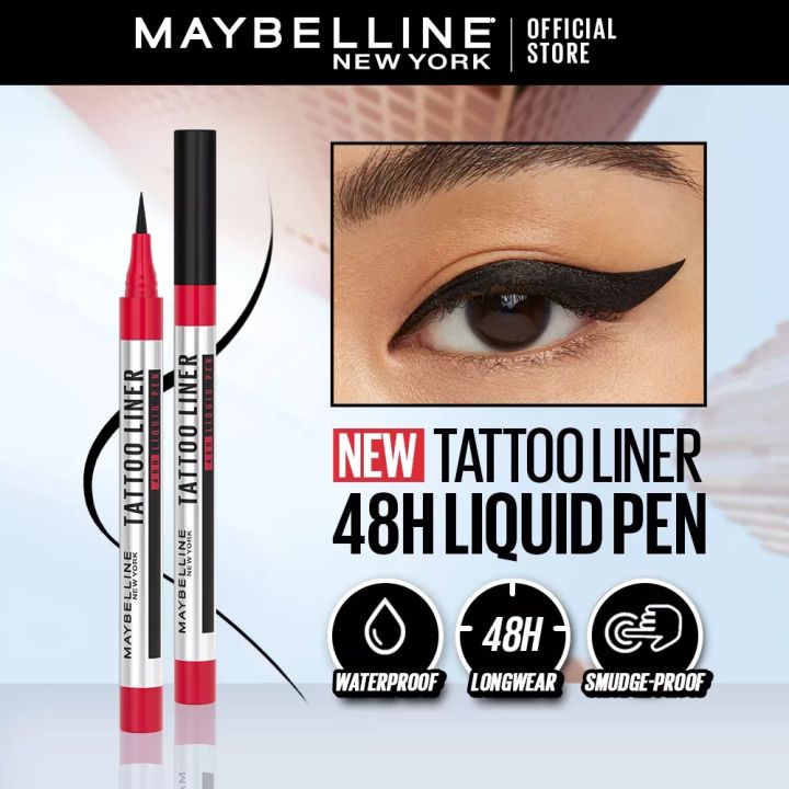MAYBELLINE TATTOO STUDIO GEL PENCIL LINER REVIEW + SWATCHES - YouTube