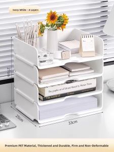 Desktop File Storage Rack A4 Paper Layered Drawer Style Organizer Box Office Desk Position Transparent Acrylic Drawer Organizer