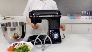 SHANBEN เครื่องตีแป้ง เครื่องผสมอาหาร mixer แบบตั้งโต๊ะ เครื่องผสมอเนกประสงค์ ปรับได้ 8 ระดับ 4.5L-7L 1400W