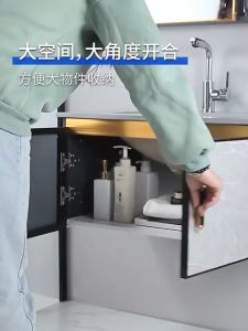 40/50/60cm Aluminum Bathroom Sinks Cabinet Basin Set Lavatory Sink with Mirror and Fcuacet