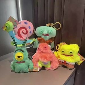 Fuggler | 2026 Original Fuggler Spongebob and Patrick Keychain Plush Toys Funny Ugly Teeth Monsters Stuffed Animal Doll Collectible Kids
