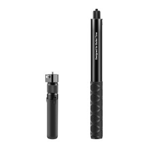 Giá Đỡ Máy Ảnh Để Bàn PULUZ Với Tay Cầm Xoay Và Gậy Selfie Ẩn 1.1m Dành Cho Insta360 X5 X4 X3 DJI Osmo 360 GoPro - Khung Nhôm Chắc Chắn