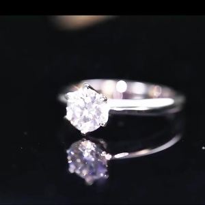 Classic D VVS1 Colorful Moissanite Rings For Women Lab Grown Diamond With GRA Engagement Wedding Female Band S925 Sliver Ring
