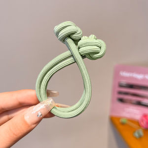 Multicolor Simple Hair Ring for Women High Ponytail Hair Tie Head Knotted Hair Rope High Elastic Thick Fashion Girl Scrunchies