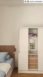 PIRA METROPOLIS - BAKU WDSL120 DS A Lemari Pakaian Sliding dengan Meja Rias