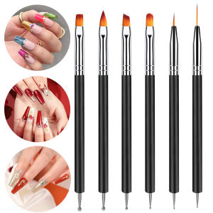 LINMANDA Nail Dotting Tools Double-ended Nail Art Brushes Kit for Nail Drawing And Nail Paint Brushes Small Detail Brushes