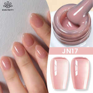 BORN PRETTY 10ml Transparent Pink Gel Nail Polish Nude Nail Polish Gel Soaked Led/UV Gel Nail Polish Nail Salon Home Female gift