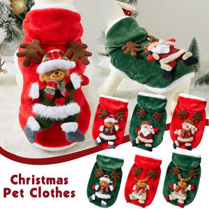 Dog Santa Costume Christmas Pet Clothes for Small Medium Dogs Festive Santa Elk Bear Outfit for Holiday Party Photo Gift