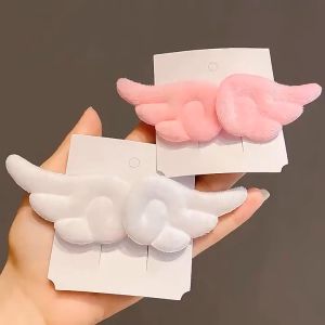 Angel Wing Hair Clip Girly Cute Plush Bangs Side Hairpin 日系少女刘海夹可爱毛绒发饰抖音同款天使翅膀对夹发夹韩版边夹