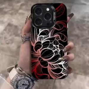 Bandai | Ốp Lưng Samsung Galaxy A Series Họa Tiết Hoa Loa Kèn Nhện Đỏ - Chống Trầy Xước Chống Bụi Bảo Vệ Kép Mờ Cho A26 A36 A56 A25 A35 A55 A34 A54 A13 A33 A53 5G A06 A16 A15 A14 A23 A52 A52S A31
