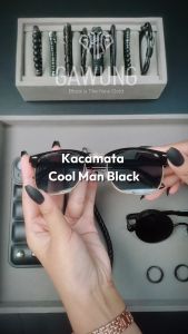 Kacamata Hitam Polarized Black Gold Cool Man Sunglasses Pantai KKCBCC