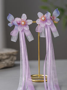 Cute Sparkling Butterfly Hair Accessories for Girls Baby Hanfu Hair Clips Ancient Chinese Style Childrens Fashion Accessories