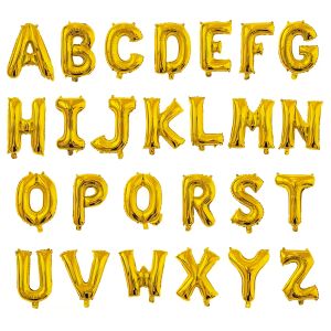 16inch Happy Birthday Balloon Banner Gold Balloons Letters Personalized Mylar Foil Birthday Decorations A- Z Number 0-9 "HA