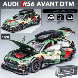 รถโมเดลอัลลอยหล่อ1:24แข่งรถ RS6-สินค้าของสะสมที่ทันสมัยของขวัญที่สมบูรณ์แบบสำหรับแฟนหนุ่มของสะสมที่คู่ควรกับการแสดงผล