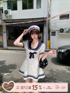 Salt-Style Young Sailor Collar Short Dress