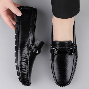 NUDANLAI | Spring Genuine Leather Breathable Loafer Shoes for Driving and Business Casual