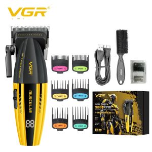 Máy Cắt Tóc Chuyên Nghiệp Cao Cấp VGR V-285 Dành Cho Nam Giới Lưỡi Dao Hợp Kim 9000 Vòng/Phút Màn Hình LED Kỹ Thuật Số Dùng Được Cho Mọi Khu Vực Của Cơ Thể