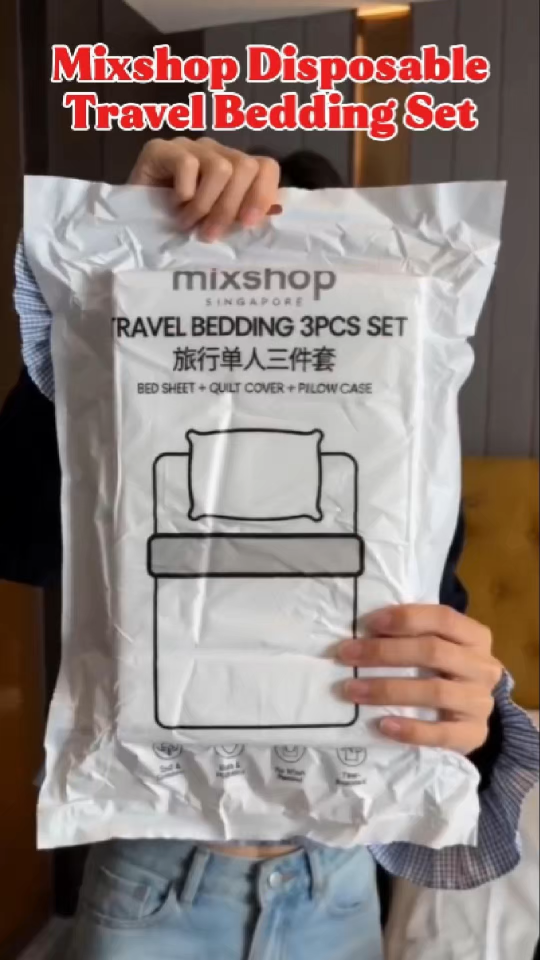 mixshop Disposable Travel Bedsheet Set/Quilt Hotel Sheets/Pillow Case [SG READY STOCK]