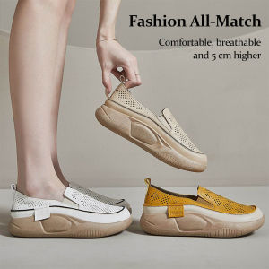 Thick soled women shoes height increasing shoes Thick soled womens shoes thick soled shoes for women height increase shoes casual shoes leather shoes with heels on sale korean style height increasing shoes original plus size sandals women flat