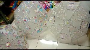 Promo PAYUNG ANAK KARAKTER PRINTING PVC unicorn little PONNY