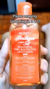 BUY 1 TAKE 1200Ml Bonita Himalayan Pink Salt Face and Body Oil with SPF 30 Korean Citron Collagen Moringa | Organic