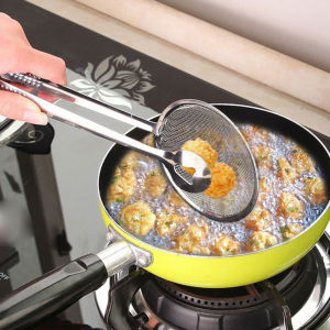 Oil Frying Clamp Filter Stainless Steel Spoon Vegetables Snack Fried Food Strainer Kitchen Gadgets Tools для кухни полезные вещи