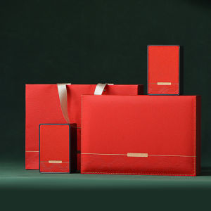 2025 New Style Leather Texture Empty Tea Box Red Tea Packaging Box Half Pound Box Zhen Mountain Little Kind Red Tea Box