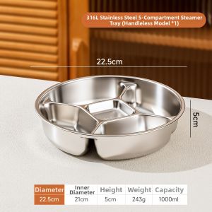 TREEJACK | Baby Multi-compartment Food Grade Stainless Steel Steamer 316L