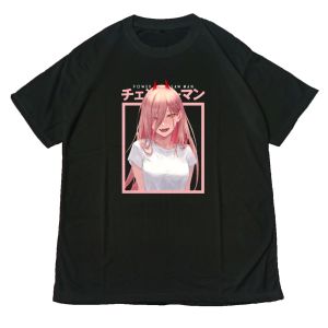 Kaos Chainsaw man Power Baju Kaos Anime Lengan Pendek XL XXL