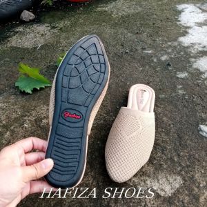 sandal wanita rajut import terlaris flat sole karet