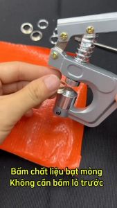 Bộ dụng cụ kìm bấm khoen ore mắt cáo đa năng kèm 200 cặp khoen bấm khoen bạt  khoen quần áo may mặc -KÌM XÁM