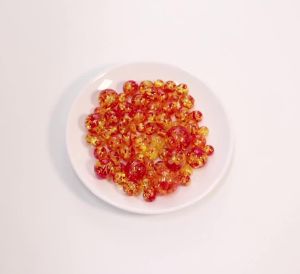 5-30pcs/lot High Quality Imitation Amber Acrylic Beads Orange Round Loose Beads For Jewelry Making DIY Necklace Bracelet