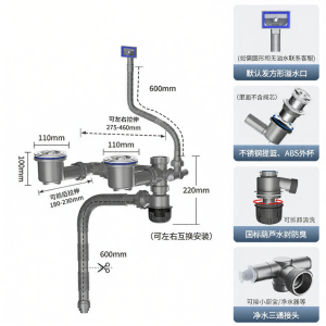 Cleanable Space-saving Valve-core Downspout