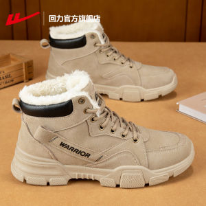 Mens Martin Boots Casual Outdoor Short Tube Work Boots Winter Wear Resistant Leather Upper Cloth Lining round Toe mid Heel