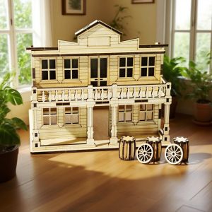 3D Wooden Puzzle House DIY Craft Wooden Puzzle Ideal Gift Choice for Birthdays Halloween and Christmas