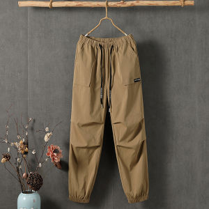 High Waist Loose Fit Outdoor Sports Workwear Pants Womens Casual Trousers Harlan Style Elastic Cuffed Long Pants