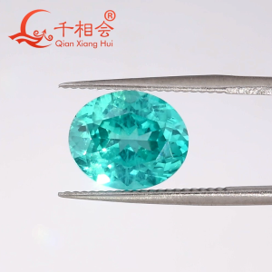 5x7mm-10x12mm AGL Certificate Oval Shape Synthetic Neon Paraiba YAG Loose Stone Yttrium Aluminium Garnet With Inclusions DIY Accessories for Jewelry Making
