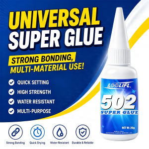 Liquid 502 Super Glue Clear Instant For Wood Crafts Repair All Purpose CA Glue Shoe Ceramic Plastic Leather Glass Model Metal