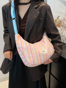 Ins Style Striped Shoulder Bag