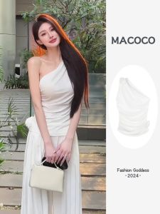Summer Knit Tank Top for Women with Slim Fit and Sleeveless Design Luxurious Feel Unique Crossbody Style Slimming Effect