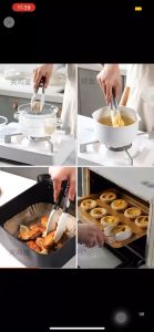 Silicon tong Silicone food clip BBQ Grilling Tong Kitchen Cooking Salad high temperature barbecue food clip