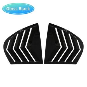 Car Side Rear Window Louver Paste Type Is Suitable For BMW 5 Series E60 2004-2010 Carbon Fiber Glossy Black Auto Parts
