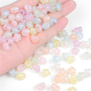 Fashion Cute Plastic Acrylic Star Heart Charm Beads Loose Spacer Beads For Necklace Bracelet DIY Jewelry Making