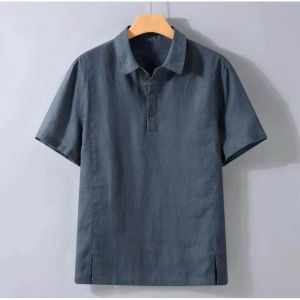 Summer New Mens Linen Short Sleeve Shirt