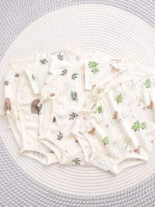 Pure Cotton Summer Short Sleeve Baby Romper Suit for Newborn Boys And Girls Breathable Comfortable Anti-Mosquito Clothing